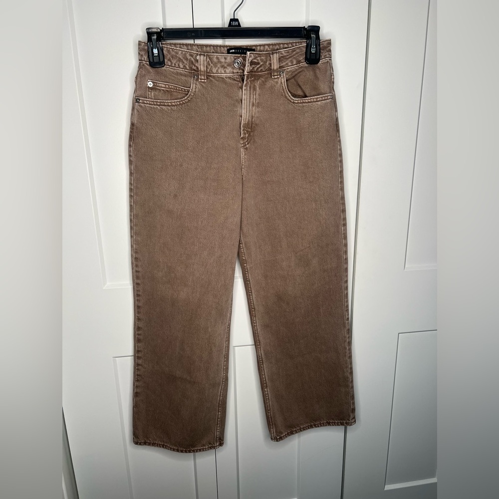ASOS Wide Leg Brown Denim Jeans Women’s Petite Size 28P x 26